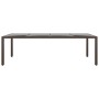 Mesa de jardín superficie de vidrio ratán sintético marrón de vidaXL, Mesas de jardín - Ref: Foro24-310595, Precio: 183,99 €,...