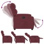 Sillón reclinable eléctrico tela rojo tinto de , Sillones - Ref: Foro24-3204959, Precio: 268,21 €, Descuento: %