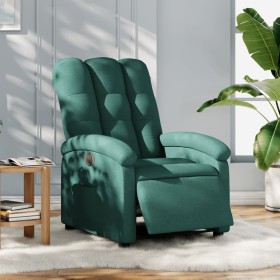 Sillón reclinable eléctrico tela verde oscuro de , Sillones - Ref: Foro24-3204074, Precio: 249,89 €, Descuento: %