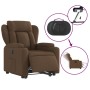 Electric reclining and lift fabric armchair in brown. by , Armchairs - Ref: Foro24-3204510, Price: 317,29 €, Discount: %