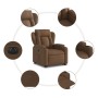 Electric reclining and lift fabric armchair in brown. by , Armchairs - Ref: Foro24-3204510, Price: 317,29 €, Discount: %