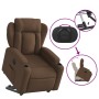 Electric reclining and lift fabric armchair in brown. by , Armchairs - Ref: Foro24-3204510, Price: 317,29 €, Discount: %