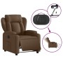 Sillón reclinable eléctrico de tela marrón de , Sillones - Ref: Foro24-3204462, Precio: 261,66 €, Descuento: %