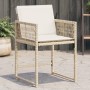 Gartenstühle mit Kissen, 4 Stück, aus synthetischem Rattan in Beige. von , Gartenstühle - Ref: Foro24-365021, Preis: 180,54 €...