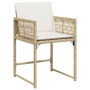 Garden chairs with cushions 4 pcs synthetic rattan beige by , Garden chairs - Ref: Foro24-365021, Price: 180,54 €, Discount: %