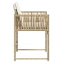 Gartenstühle mit Kissen, 4 Stück, aus synthetischem Rattan in Beige. von , Gartenstühle - Ref: Foro24-365021, Preis: 180,54 €...