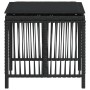 Gartenhocker mit Kissen, 4 Stück, PE-Rattan, Schwarz, 41x41x36cm. von , Hocker für den Außenbereich - Ref: Foro24-365056, Pre...