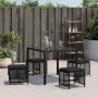 Garden stools with cushions 4 pcs black PE rattan 41x41x36cm by , Outdoor ottomans - Ref: Foro24-365049, Price: 93,99 €, Disc...