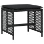 Gartenhocker mit Kissen, 4 Stück, PE-Rattan, Schwarz, 41x41x36cm. von , Hocker für den Außenbereich - Ref: Foro24-365049, Pre...