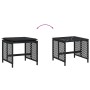 Garden stools with cushions 4 pcs black PE rattan 41x41x36cm by , Outdoor ottomans - Ref: Foro24-365049, Price: 93,99 €, Disc...