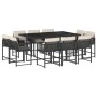 Set de comedor jardín 11 pzas con cojines ratán sintético negro de , Conjuntos de jardín - Ref: Foro24-3211566, Precio: 601,0...