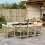 Garten-Essgruppe 11-teilig mit Kissen aus synthetischem Rattan in Beige. von , Gartensets - Ref: Foro24-3211570, Preis: 601,8...