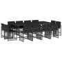 Set comedor de jardín con cojines 13 pzas ratán sintético negro de , Conjuntos de jardín - Ref: Foro24-3211759, Precio: 804,7...