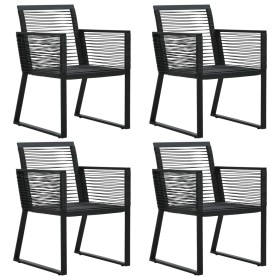 Garden chairs 4 units black rattan ropes by vidaXL, Garden chairs - Ref: Foro24-312160, Price: 274,99 €, Discount: %