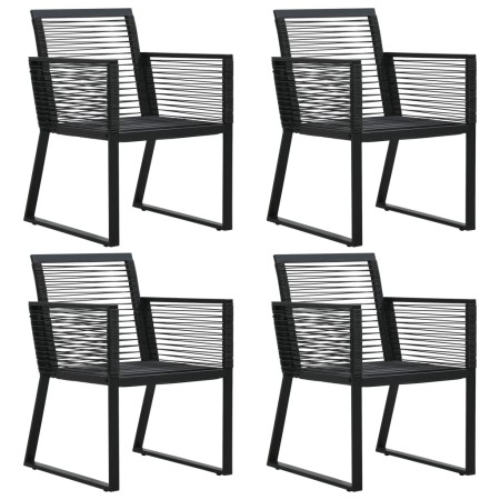 Garden chairs 4 units black rattan ropes by vidaXL, Garden chairs - Ref: Foro24-312160, Price: 295,55 €, Discount: %