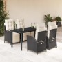 Set de muebles jardín 5 pzas con cojines ratán sintético negro de , Conjuntos de jardín - Ref: Foro24-3213388, Precio: 691,10...