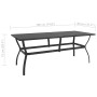 Mesa de jardín de acero gris antracita 190x80x72 cm de vidaXL, Mesas de jardín - Ref: Foro24-312170, Precio: 212,99 €, Descue...