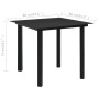 Mesa de comedor de jardín acero y vidrio negra 80x80x74 cm de vidaXL, Mesas de jardín - Ref: Foro24-312161, Precio: 101,99 €,...