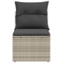 Garden chair without armrests with light gray PE rattan cushions by , Outdoor sofas - Ref: Foro24-366190, Price: 79,69 €, Dis...