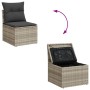 Gartenstuhl ohne Armlehnen mit Kissen aus hellem grauem PE-Rattan von , Outdoor-Sofas - Ref: Foro24-366190, Preis: 79,69 €, R...