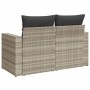 Gartensofa mit Kissen, 2-Sitzer, aus hellem grauem Kunststoffrattan. von , Outdoor-Sofas - Ref: Foro24-366184, Preis: 165,06 ...