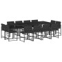 Garden dining set with 13-piece black synthetic rattan cushions. by , Garden sets - Ref: Foro24-3211579, Price: 797,45 €, Dis...