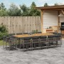 Garden dining set with 15-piece synthetic rattan gray cushions. by , Garden sets - Ref: Foro24-3211598, Price: 1,00 €, Discou...