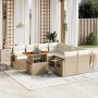 Garden sofa set with beige cushions, 8 pieces, PE rattan. by , Garden sets - Ref: Foro24-3271681, Price: 743,88 €, Discount: %