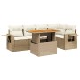 Gartensofa-Set mit 6-teiligen Kissen aus synthetischem Rattan in Beige. von , Gartensets - Ref: Foro24-3271744, Preis: 571,51...