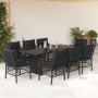 9-piece garden dining set with black synthetic rattan cushions by , Garden sets - Ref: Foro24-3212057, Price: 955,56 €, Disco...