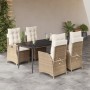 Garden dining set 5 pieces with beige synthetic rattan cushions by , Garden sets - Ref: Foro24-3213238, Price: 635,89 €, Disc...