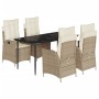 Set comedor de jardín 5 pzas con cojines ratán sintético beige de , Conjuntos de jardín - Ref: Foro24-3213238, Precio: 635,89...