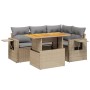 Gartensofa-Set mit 5-teiligen Kissen aus synthetischem Rattan in Beige. von , Gartensets - Ref: Foro24-3271738, Preis: 411,80...