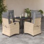 Garden dining set 5 pieces with beige synthetic rattan cushions by , Garden sets - Ref: Foro24-3213024, Price: 584,99 €, Disc...