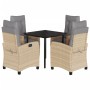 Garden dining set 5 pieces with beige synthetic rattan cushions by , Garden sets - Ref: Foro24-3213024, Price: 584,99 €, Disc...