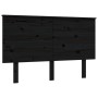 Double bed frame with black solid wood headboard by vidaXL, Beds and slatted bases - Ref: Foro24-3195460, Price: 169,93 €, Di...