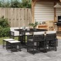 Garten-Essgruppe 9-teilig mit schwarzen Polstern aus synthetischem Rattan. von , Gartensets - Ref: Foro24-3211674, Preis: 379...