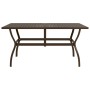 Brown steel garden table 140x80x72 cm by vidaXL, Garden tables - Ref: Foro24-312280, Price: 148,99 €, Discount: %