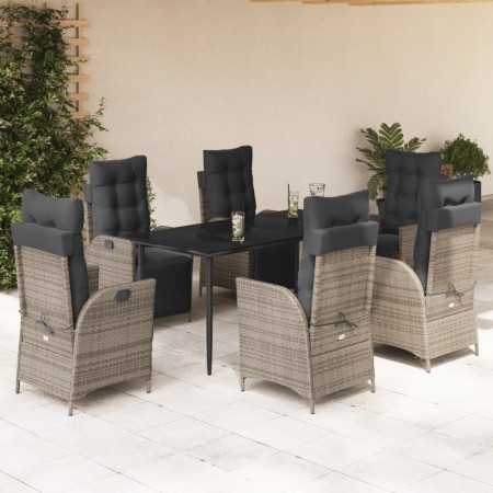 Garten-Essgruppe, 7-teilig, mit grauen Polstern aus synthetischem Rattan. von , Gartensets - Ref: Foro24-3213424, Preis: 938,...