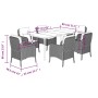 7-piece garden dining set with black synthetic rattan cushions by , Garden sets - Ref: Foro24-3211924, Price: 671,34 €, Disco...