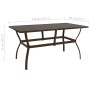 Brown steel garden table 140x80x72 cm by vidaXL, Garden tables - Ref: Foro24-312280, Price: 148,99 €, Discount: %