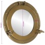 Espejo de ojo de buey de pared aluminio y vidrio Ø38 cm de , Espejos - Ref: Foro24-357853, Precio: 62,46 €, Descuento: %