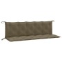 Gartenbankkissen, 2 Stück, grauer Taupe-Melange-Stoff, 180x50x7 cm. von , Kissen für Stühle und Sofas - Ref: Foro24-4002627, ...