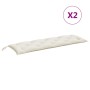 Kissen für Gartenbank 2 Stück Stoff Creme Melange 150x50x7 cm von , Kissen für Stühle und Sofas - Ref: Foro24-4002610, Preis:...