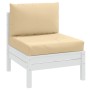 Palettensofa-Kissen, 2 Stück, in Beige-Melange-Stoff. von , Kissen für Stühle und Sofas - Ref: Foro24-4002644, Preis: 41,32 €...