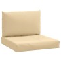 Palettensofa-Kissen, 2 Stück, in Beige-Melange-Stoff. von , Kissen für Stühle und Sofas - Ref: Foro24-4002644, Preis: 41,32 €...