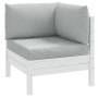 Kissen für Palettensofa, 3 Stück, hellgraue Melange-Stoffe von , Kissen für Stühle und Sofas - Ref: Foro24-4002652, Preis: 54...