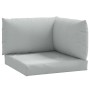 Cushions for pallet sofa 3 units light gray melange fabric by , Cushions for chairs and sofas - Ref: Foro24-4002652, Price: 5...