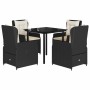 Set de muebles jardín 5 pzas con cojines ratán sintético negro de , Conjuntos de jardín - Ref: Foro24-3262834, Precio: 476,43...