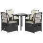 Set de muebles jardín 5 pzas con cojines ratán sintético negro de , Conjuntos de jardín - Ref: Foro24-3262965, Precio: 475,99...